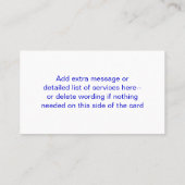 Dumptruck旧式なビジネスはCard2カスタマイズ 名刺 (裏面)