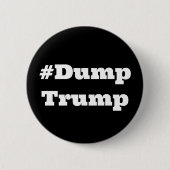 #DumpTrump （単語を変更） 缶バッジ (正面)