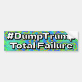 #DumpTrump Total Failure バンパーステッカー (正面)