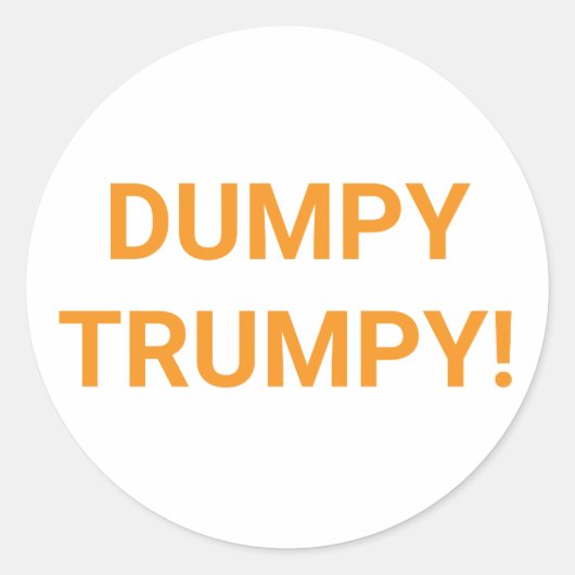 DUMPY TRUMPY コミック スプラッシュアート Hankamer Artjunkhaus ラウンドシール (正面)