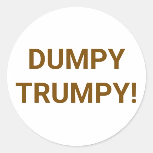 DUMPY TRUMPY Comic Splash-Art Hankamer Artjunkhaus ラウンドシール (正面)