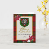 Dunbar Scottish Clan Tartan & Crest カード (黄色い花)