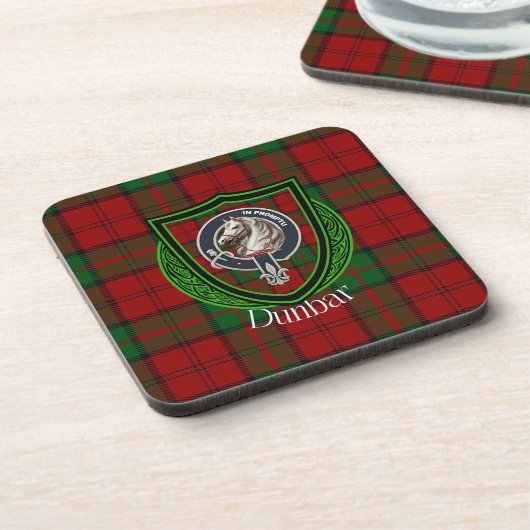 Dunbar Scottish Clan Tartan & Crest コースター (左側)