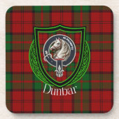Dunbar Scottish Clan Tartan & Crest コースター (正面)