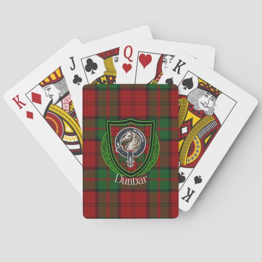 Dunbar Scottish Clan Tartan & Crest トランプ (裏面)