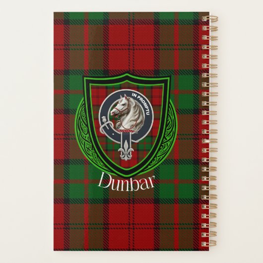 Dunbar Scottish Clan Tartan & Crest プランナー手帳 (裏面)