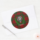 Dunbar Scottish Clan Tartan & Crest ラウンドシール (封筒)