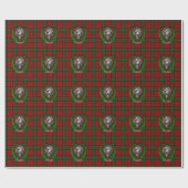 Dunbar Scottish Clan Tartan & Crest ラッピングペーパー (フラット)