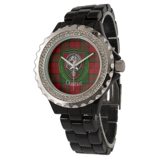 Dunbar Scottish Clan Tartan & Crest 腕時計 (アングル)