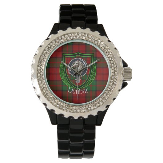 Dunbar Scottish Clan Tartan & Crest 腕時計 (正面)