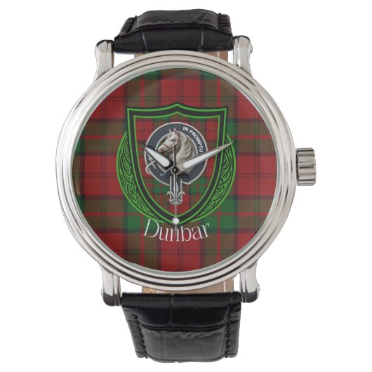 Dunbar Scottish Clan Tartan & Crest 腕時計 (正面)