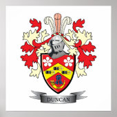 Duncan Family Crest Coat of Arms ポスター (正面)