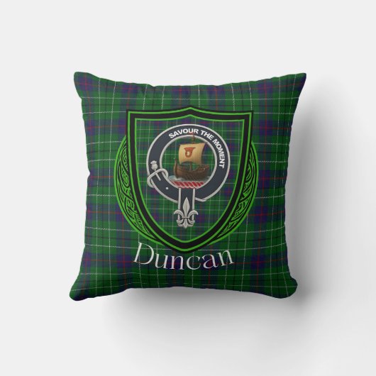 Duncan Scottish Clan Tartan and Crest クッション (裏面)