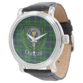 Duncan Scottish Clan Tartan and Crest 腕時計 (アングル)