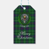 Duncan Scottish Clan Tartan & Crest ギフトタグ (正面)