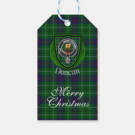 Duncan Scottish Clan Tartan & Crest ギフトタグ