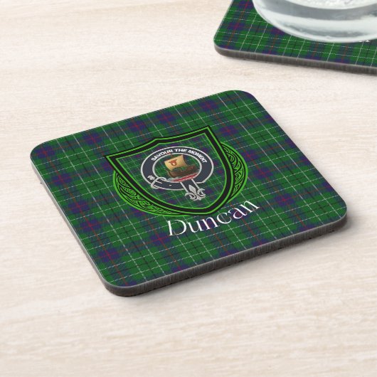 Duncan Scottish Clan Tartan & Crest コースター (左側)