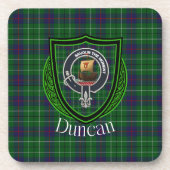 Duncan Scottish Clan Tartan & Crest コースター (正面)
