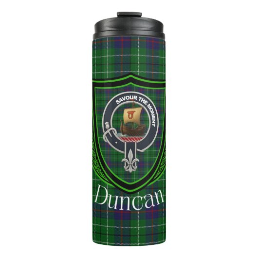 Duncan Scottish Clan Tartan & Crest タンブラー (正面)