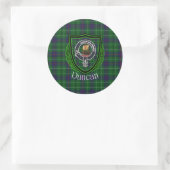 Duncan Scottish Clan Tartan & Crest ラウンドシール (バッグ)