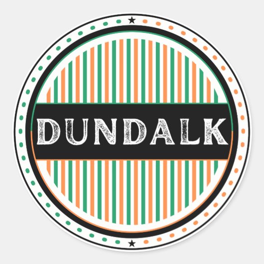 Dundalk City Pride Emblem – Irish Identity ラウンドシール (正面)