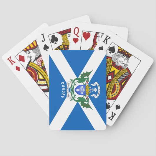 Dundee coat of arms/ St. Andrew's Cross backdrop トランプ (裏面)
