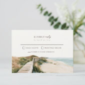 Dune Grass Shore Outer Banks 返信はがき エンクロージャーカード (スタンド正面)