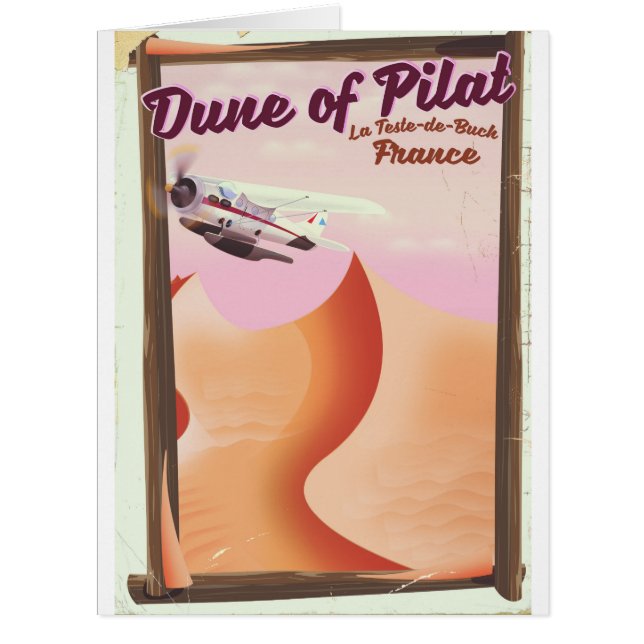 Dune of Pilat, Dunesヴィンテージフランス旅行ポスター。 (正面)