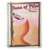 Dune of Pilat, Dunesヴィンテージフランス旅行ポスター。 ノートブック (正面)