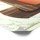 Dune of Pilat, Dunesヴィンテージフランス旅行ポスター。 ポスター (角)