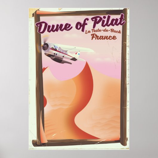 Dune of Pilat, Dunesヴィンテージフランス旅行ポスター。 ポスター (正面)