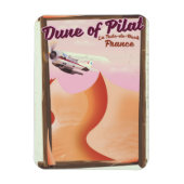 Dune of Pilat, Dunesヴィンテージフランス旅行ポスター。 マグネット (縦)