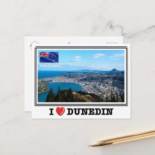 Dunedin - I Love – ニュージーランド –  ポストカード (正面/裏面インサイチュ)