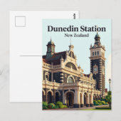 Dunedin Railway Station New Zealand ポストカード (正面/裏面)