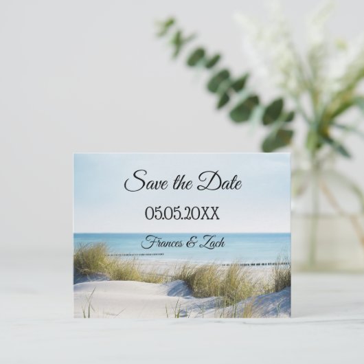 Dunesとビーチ日付ポストカードの保存 案内ポストカード (スタンド正面)