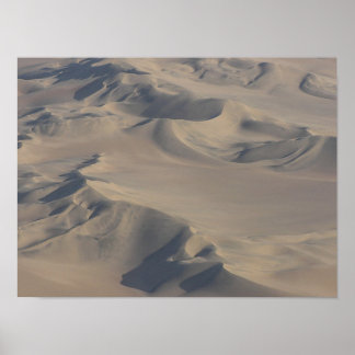 Dunes du désert du Namib vues du ciel ポスター