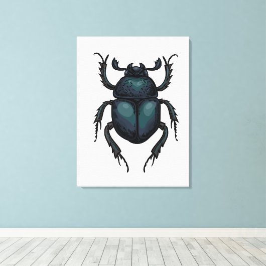 Dung beetle キャンバスプリント (インサイチュ (ウッドフロア))