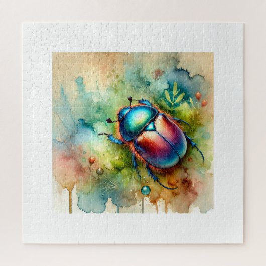 Dung Beetle 151024AREF103 - Watercolor ジグソーパズル (縦)