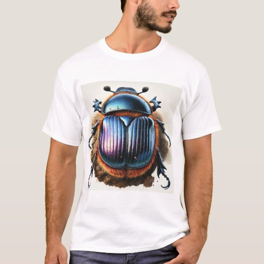 Dung beetle 200724IREF213 - Watercolor Tシャツ (正面)