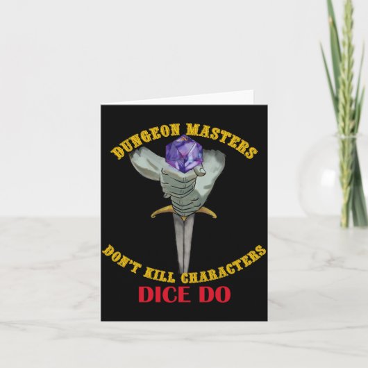 Dungeon Masters Dont Kill Characters Dice Do  カード (正面)