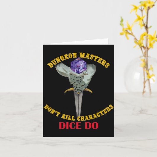 Dungeon Masters Dont Kill Characters Dice Do  カード (黄色い花)