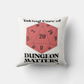 Dungeon Matters気にのゲームのスローガン クッション (裏面)