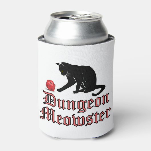 Dungeon Meowster Funny RPG Cat with Dice 缶クーラー (缶正面)