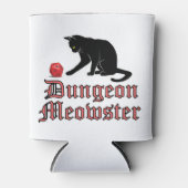 Dungeon Meowster Funny RPG Cat with Dice 缶クーラー (正面)