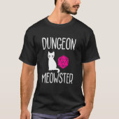 Dungeon Meowster Rpg TabletopゲームDmロール遊 Tシャツ (正面)
