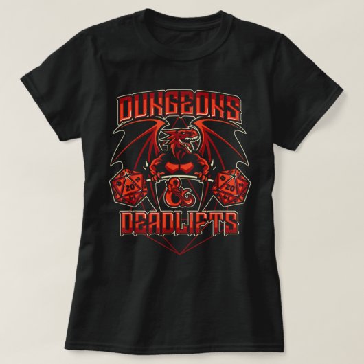 Dungeons and Deadlifts Side Quest Workout Top, DM Tシャツ (デザイン正面)
