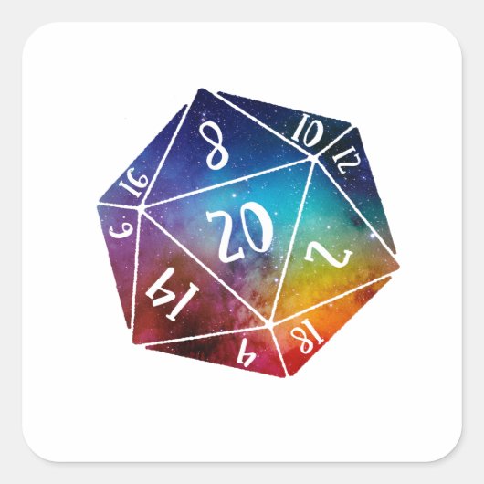 Dungeons and Dragons（ダンジョン・アンド・ドラゴン）、D20 スクエアシール (正面)