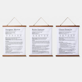 Dungeons and Dragons Archetype Trio 吊り下げ型タペストリー