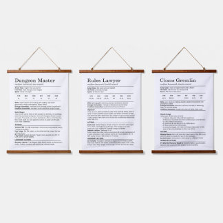 Dungeons and Dragons Archetype Trio 吊り下げ型タペストリー