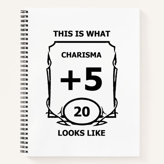 Dungeons and Dragons Charisma Notebook ノートブック (正面)
